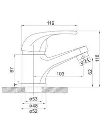 Baterie lavoar Ferro, Vasto, cu ventil, crom